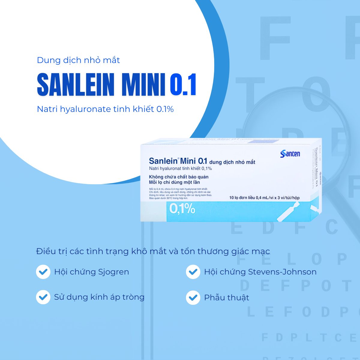 Sanlein Mini 0.1 11 Thuốc Sanlein Mini 0.1