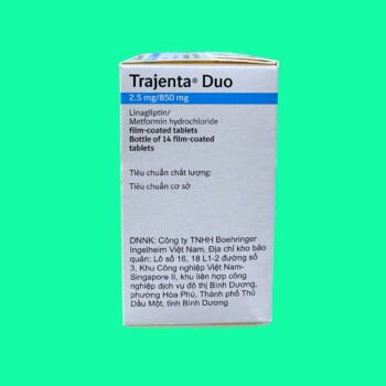 Trajenta Duo 2,5mg/850mg 5 Thuốc Trajenta Duo 2,5mg/850mg