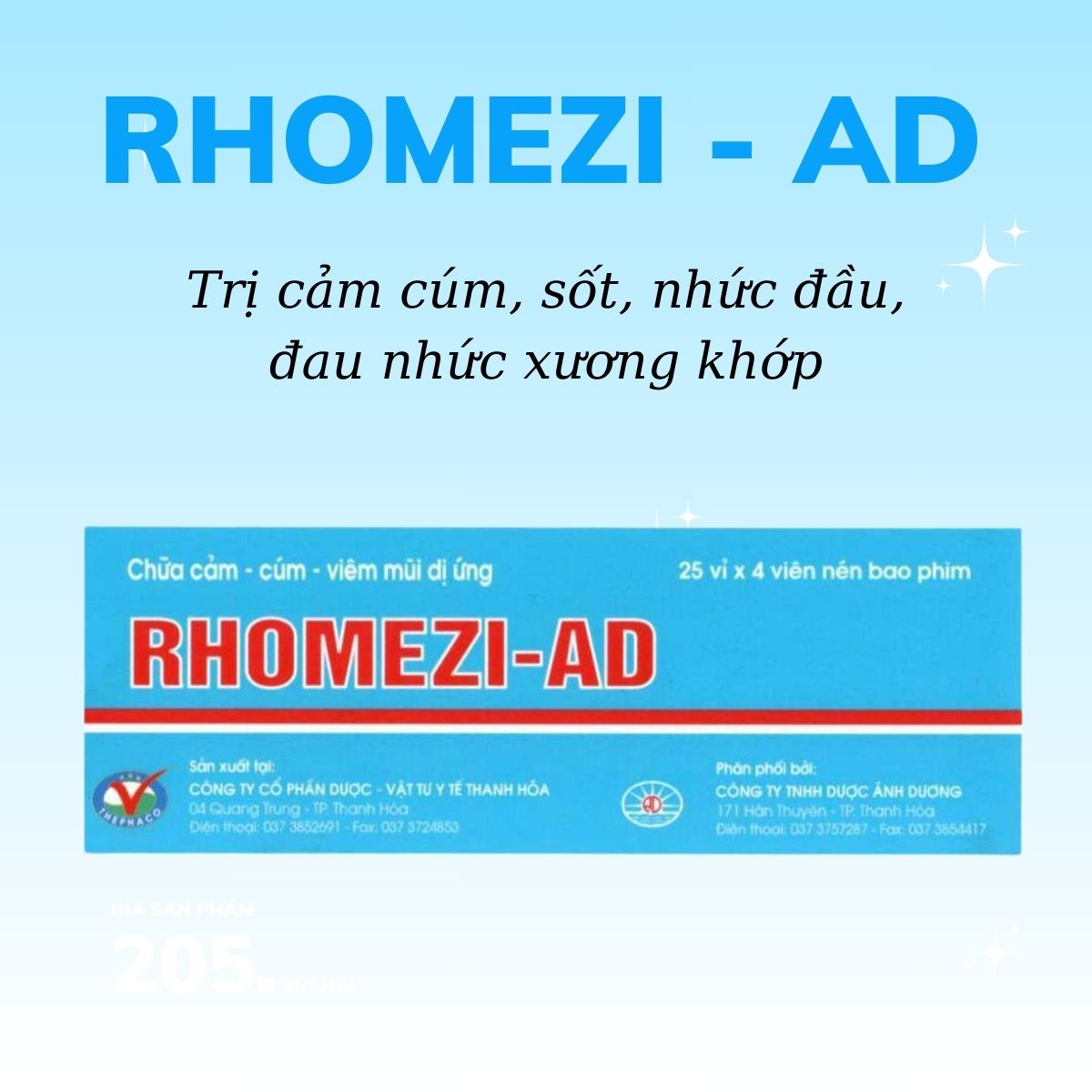 Rhomezi - AD 5 Rhomezi - AD có tác dụng gì?
