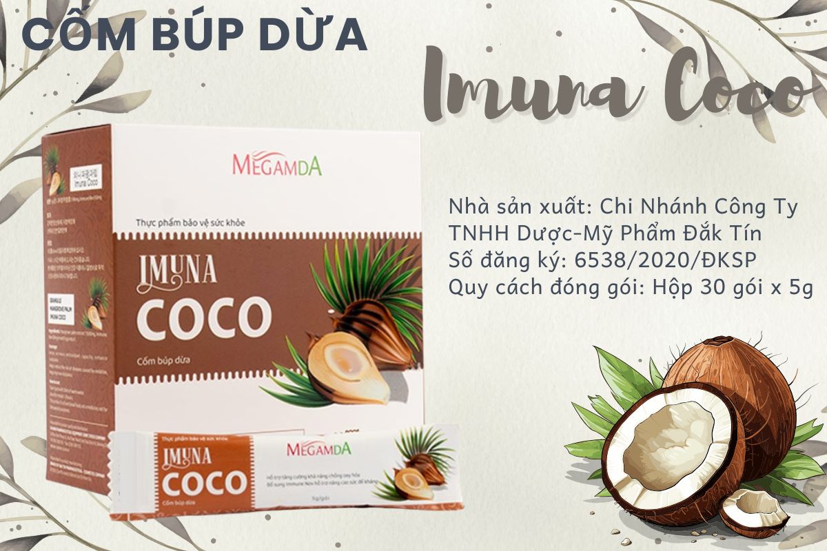 Cốm Búp Dừa Imuna Coco 10 Thông tin sản phẩm Cốm Búp Dừa Imuna Coco