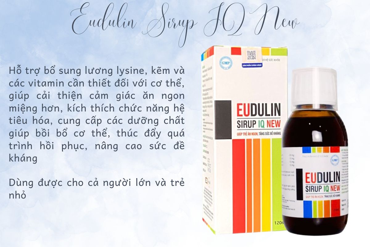 Eudulin Sirup IQ New hiệu quả với cả người lớn và trẻ nhỏ