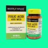 Folic Acid 400mcg Mason Natural