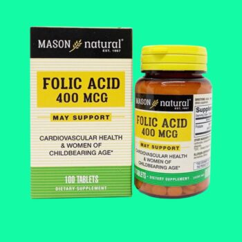 Folic Acid 400mcg Mason Natural