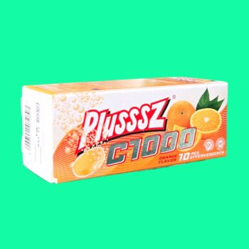 Viên sủi PlusssZ C1000 vitamin orange flavoured sugar free 5 PlusssZ C1000 vitamin orange flavoured sugar free