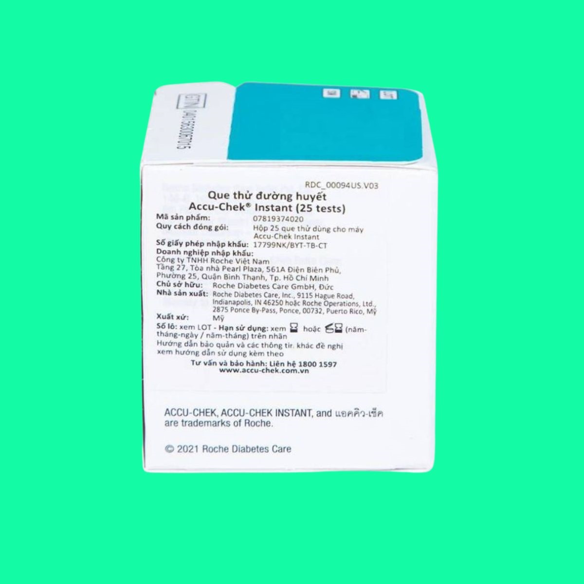 Que thử tiểu đường Accu-Chek Instant Hộp 25 que (4) Que thử tiểu đường Accu-Chek Instant Hộp 25 que