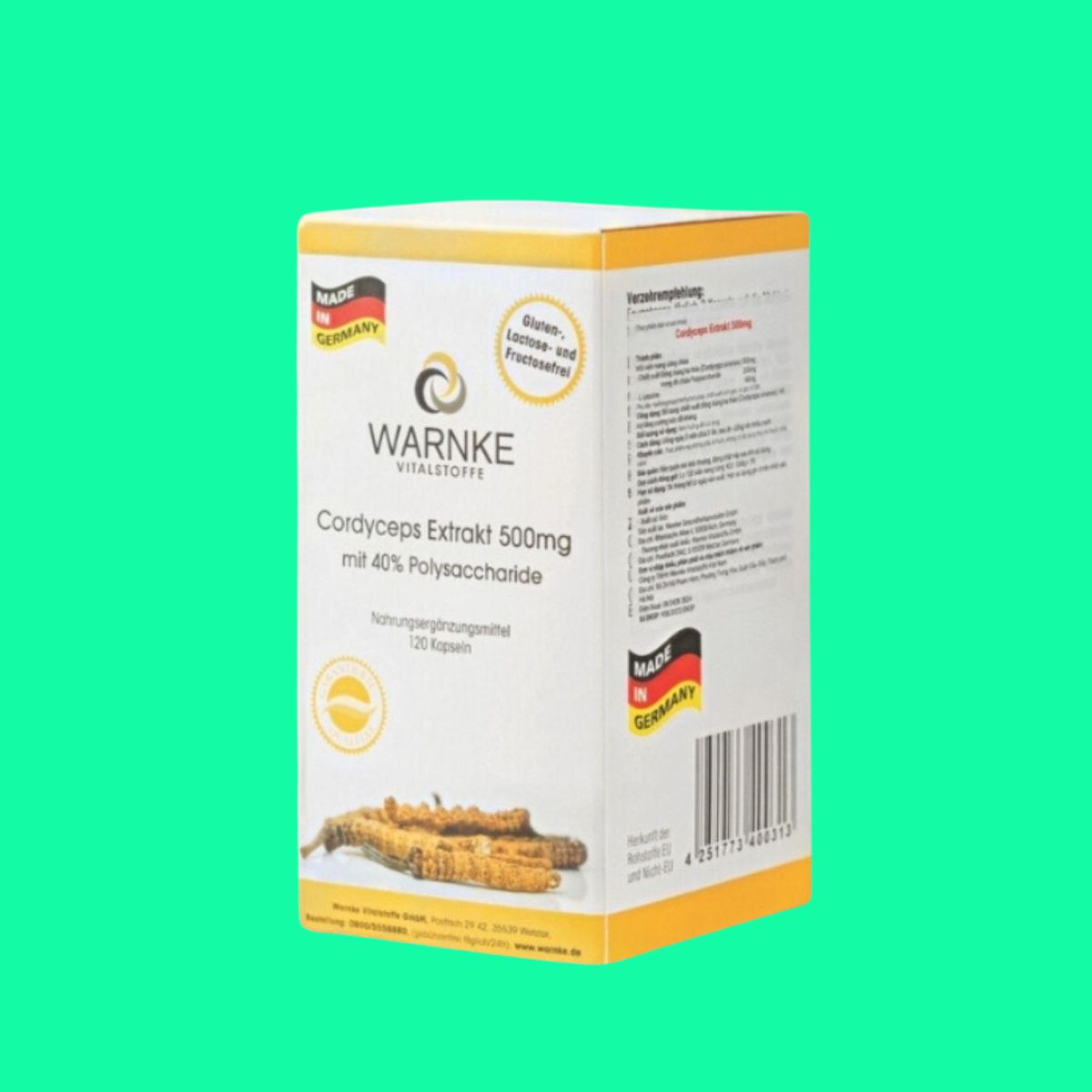 Warnke Cordyceps Extrakt 500mg (3) Warnke Cordyceps Extrakt 500mg