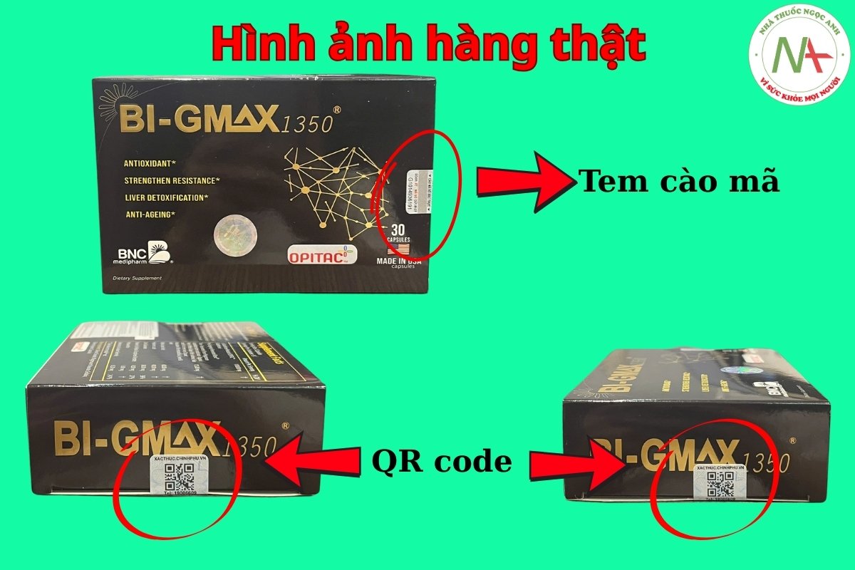 Dấu hiệu nhận biết hàng thật của Bi-Gmax 1350