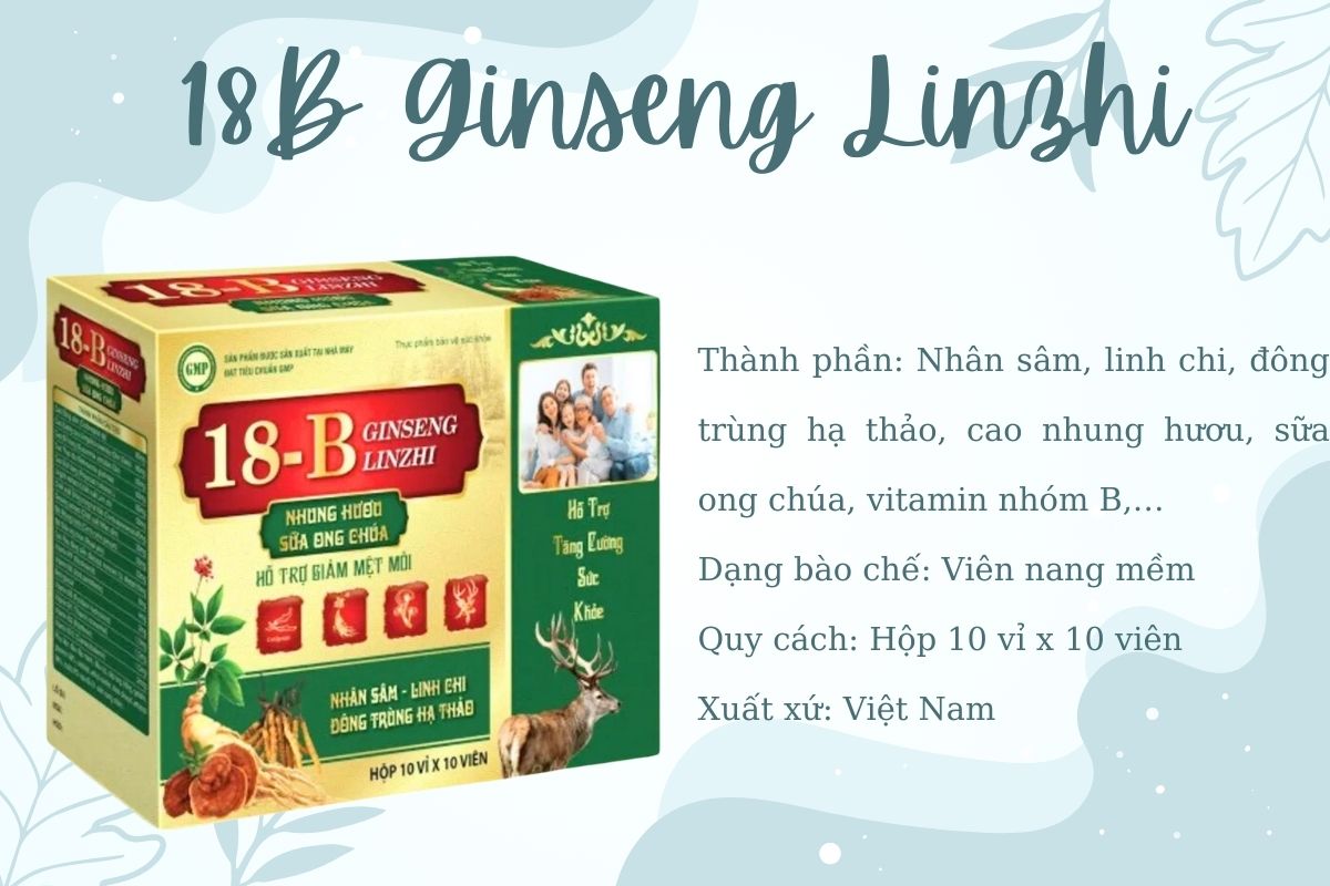18B Ginseng Linzhi (nhung hươu, sữa ong chúa) 6 Thông tin sản phẩm 18B Ginseng Linzhi