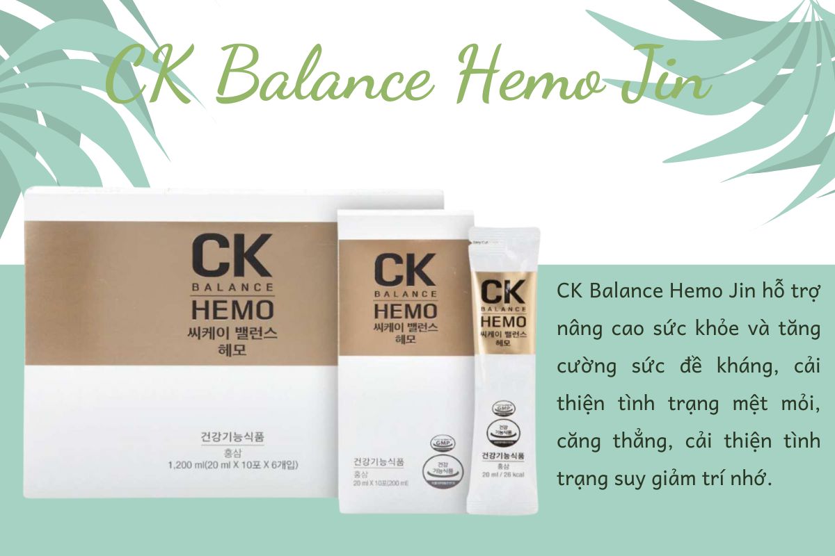 CK Balance Hemo Jin hỗ trợ tăng cường đề kháng