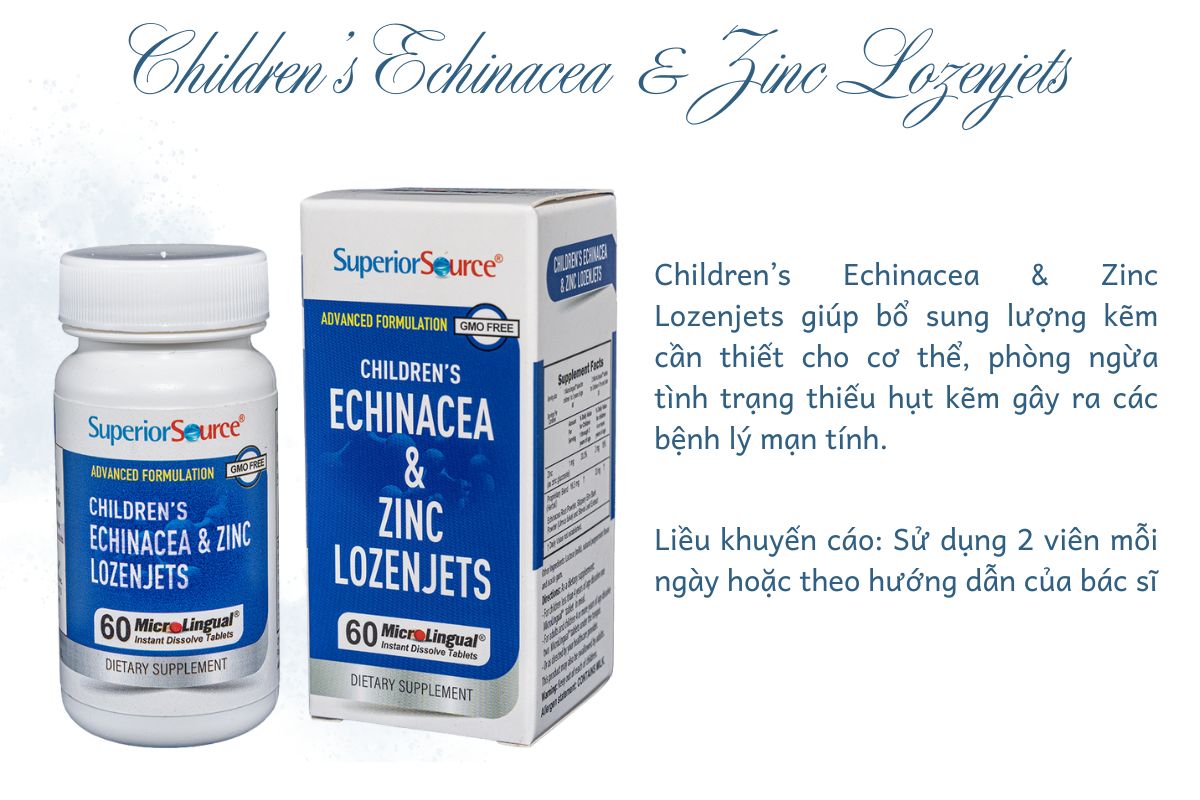 Công dụng và liều dùng Children’s Echinacea & Zinc Lozenjets
