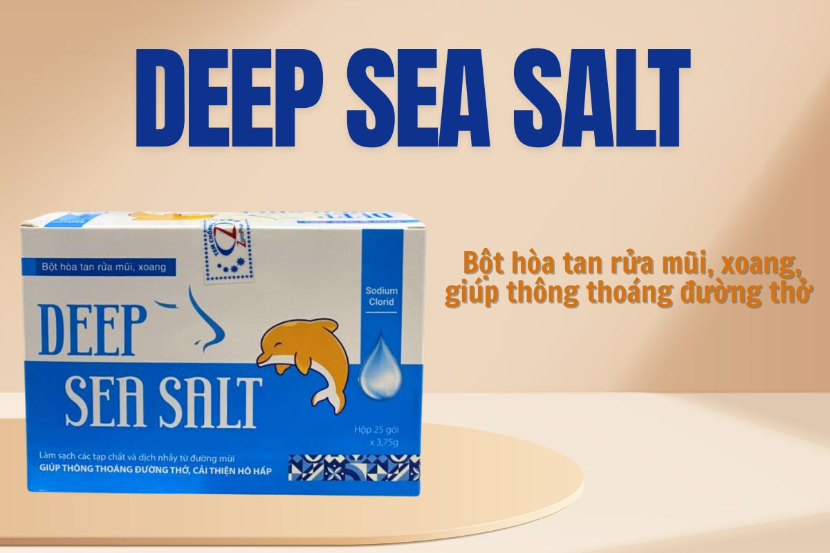 Bột hòa tan rửa mũi xoang Deep Sea Salt 12 Bột hòa tan rửa mũi, xoang Deep Sea Salt