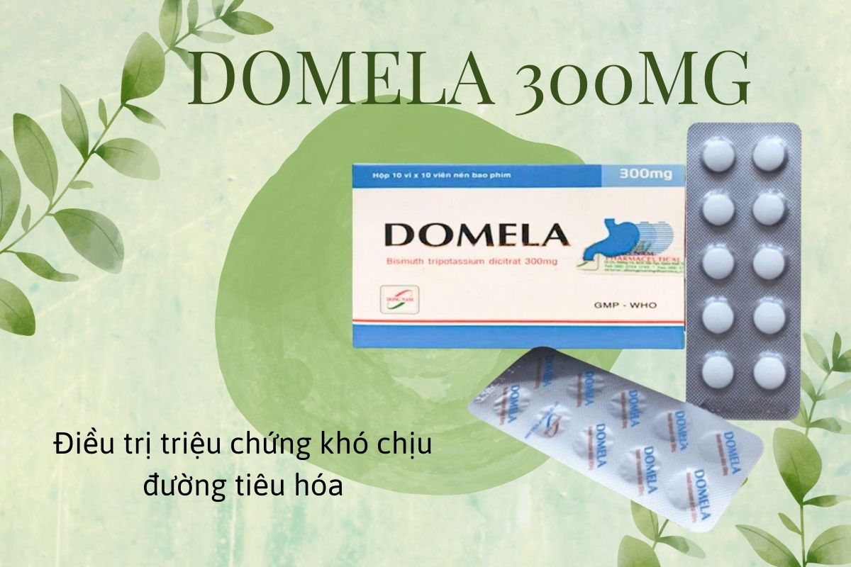 Domela 300mg 8 Domela 300mg cải thiện triệu chứng đường tiêu hóa