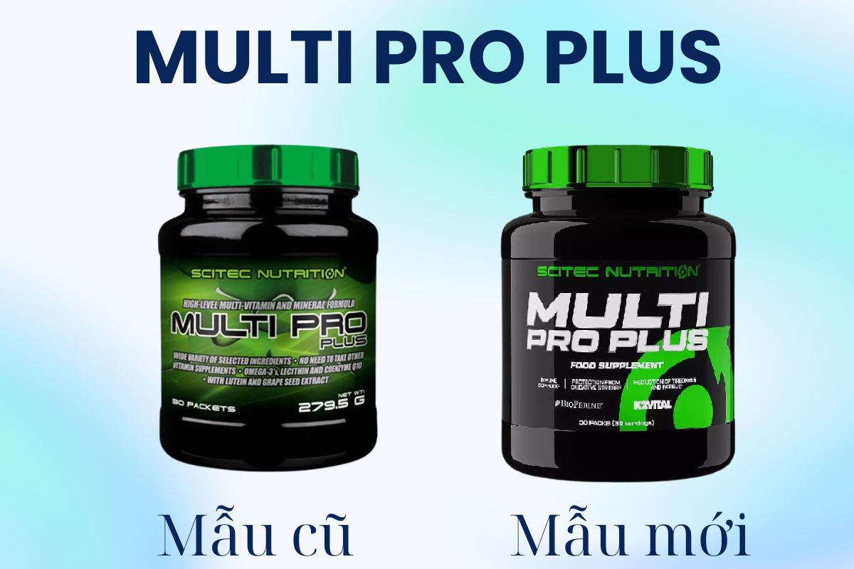 Multi Pro Plus 11 Mẫu bao bì cũ và mẫu bao bì mới Multi Pro Plus