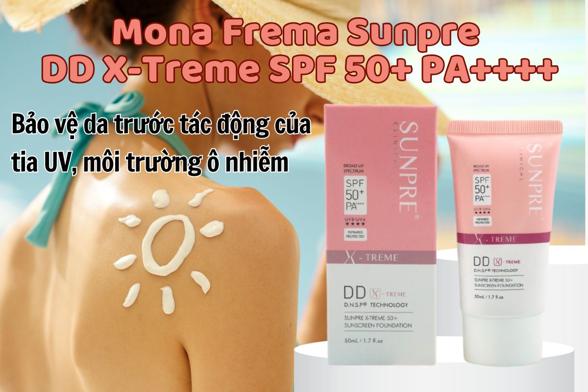 Kem chống nắng Mona Frema Sunpre DD X-Treme SPF 50+ 14 Kem chống nắng Mona Frema Sunpre DD X-Treme SPF 50+