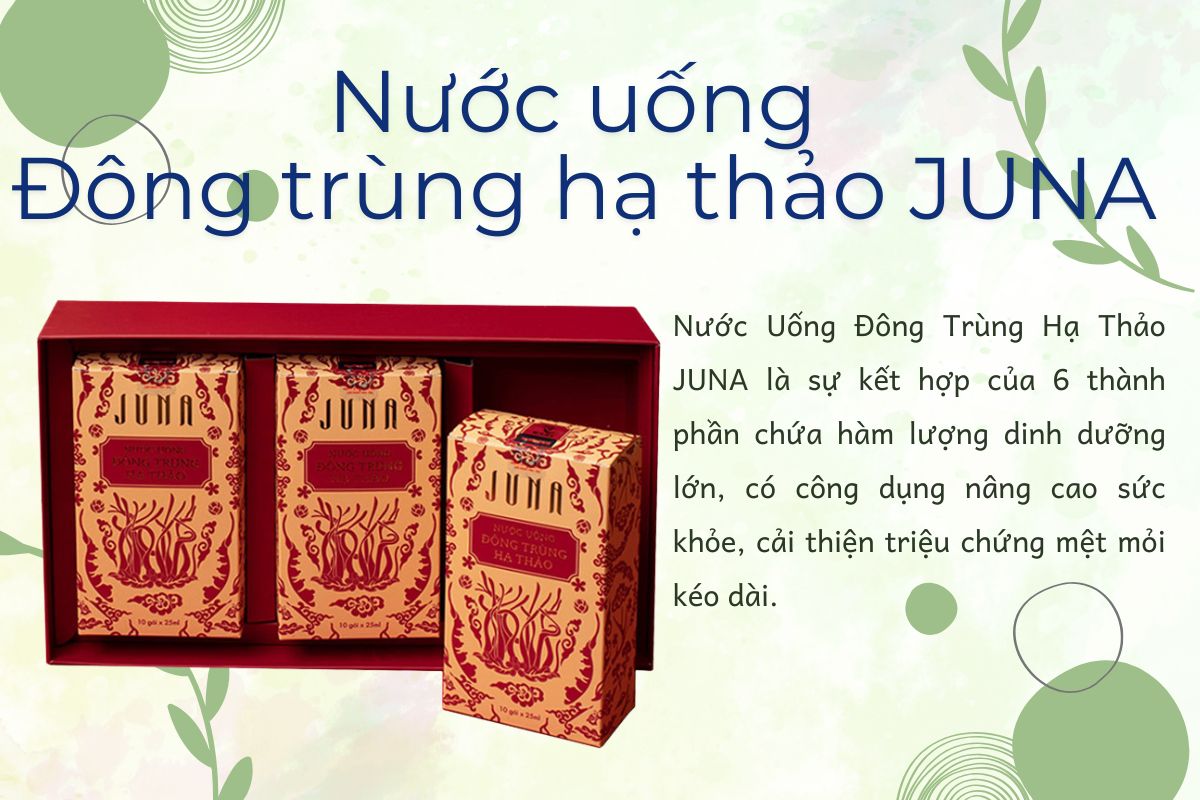 Nước Uống Đông Trùng Hạ Thảo JUNA 9 Nước Uống Đông Trùng Hạ Thảo JUNA hỗ trợ cải thiện sức khỏe