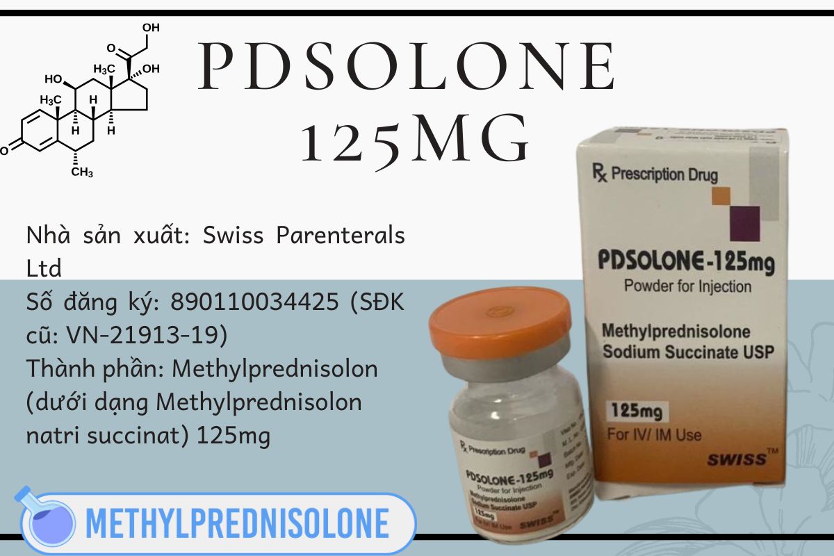 Thông tin thuốc Pdsolone 125mg
