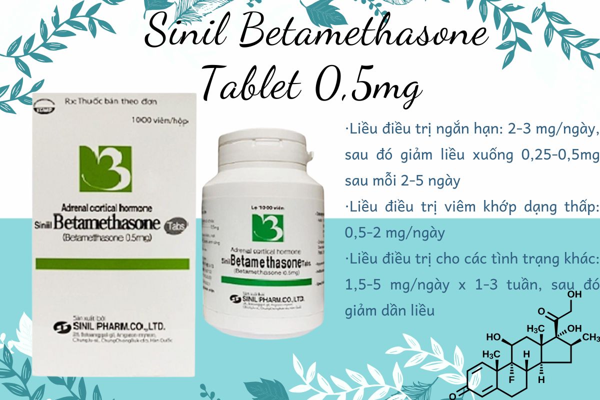 Liều dùng Sinil Betamethasone Tablet 0,5mg