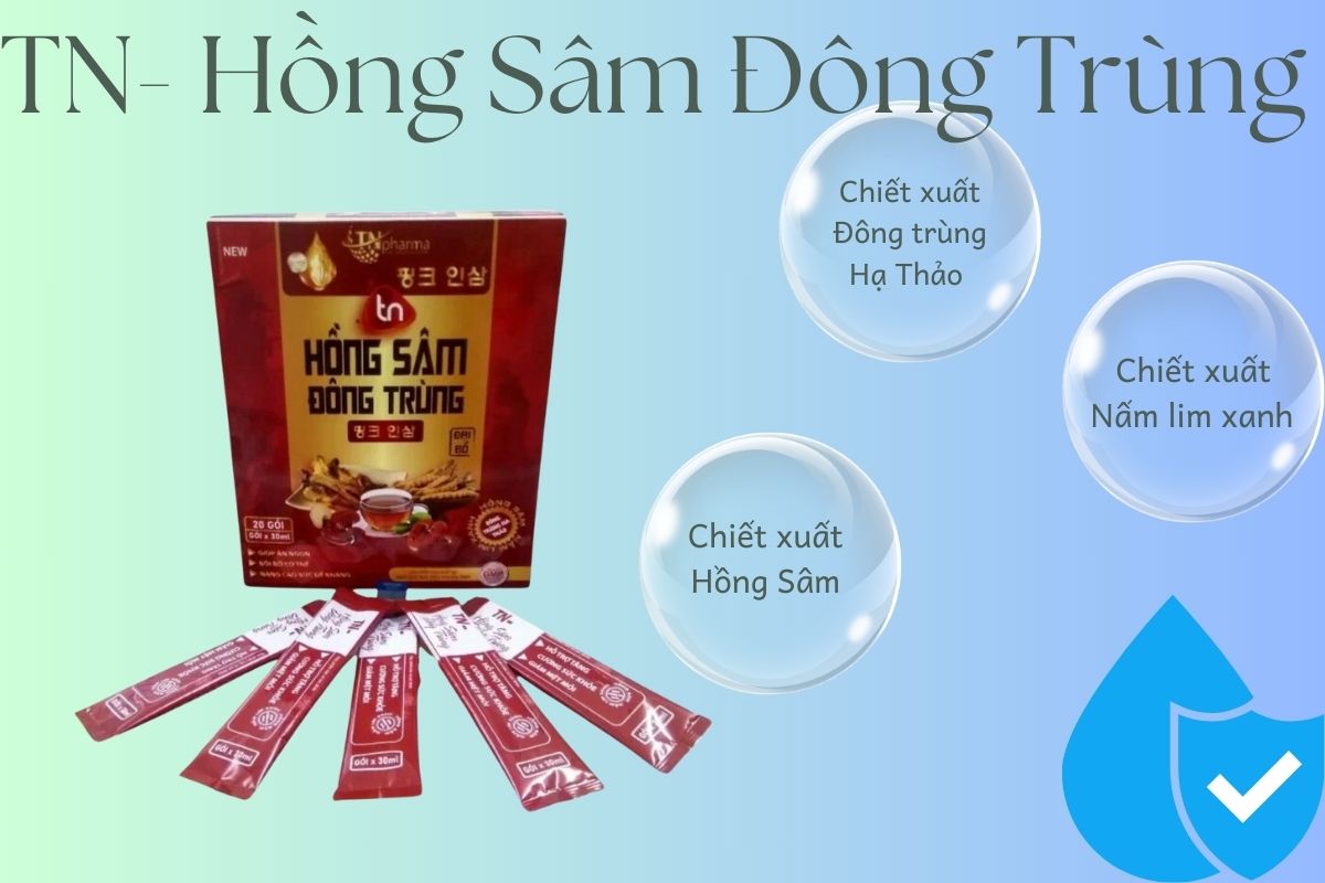 Thành phần sản phẩm TN- Hồng Sâm Đông Trùng