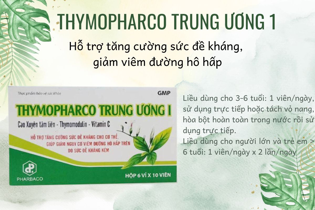 Thymopharco Trung Ương 1 11 Liều dùng Thymopharco Trung Ương 1