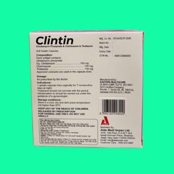Viên đặt âm đạo Clintin 3 Viên đặt âm đạo Clintin