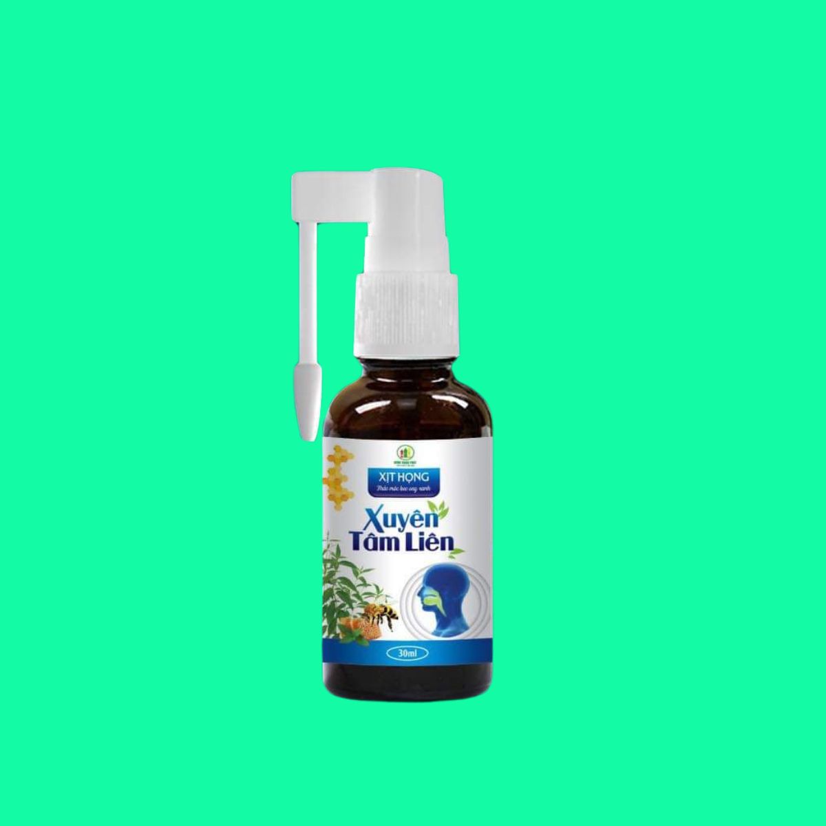 Xịt họng xuyên tâm liên keo ong xanh Nano bạc 30ml (4) Xịt họng xuyên tâm liên keo ong xanh Nano bạc 30ml