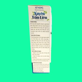 Xịt họng xuyên tâm liên keo ong xanh Nano bạc 30ml 4 Xịt họng xuyên tâm liên keo ong xanh Nano bạc 30ml