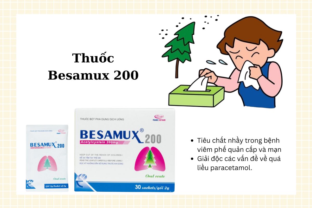 Tác dụng của thuốc Besamux 200