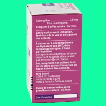 Cabergoline Teva 0.5mg