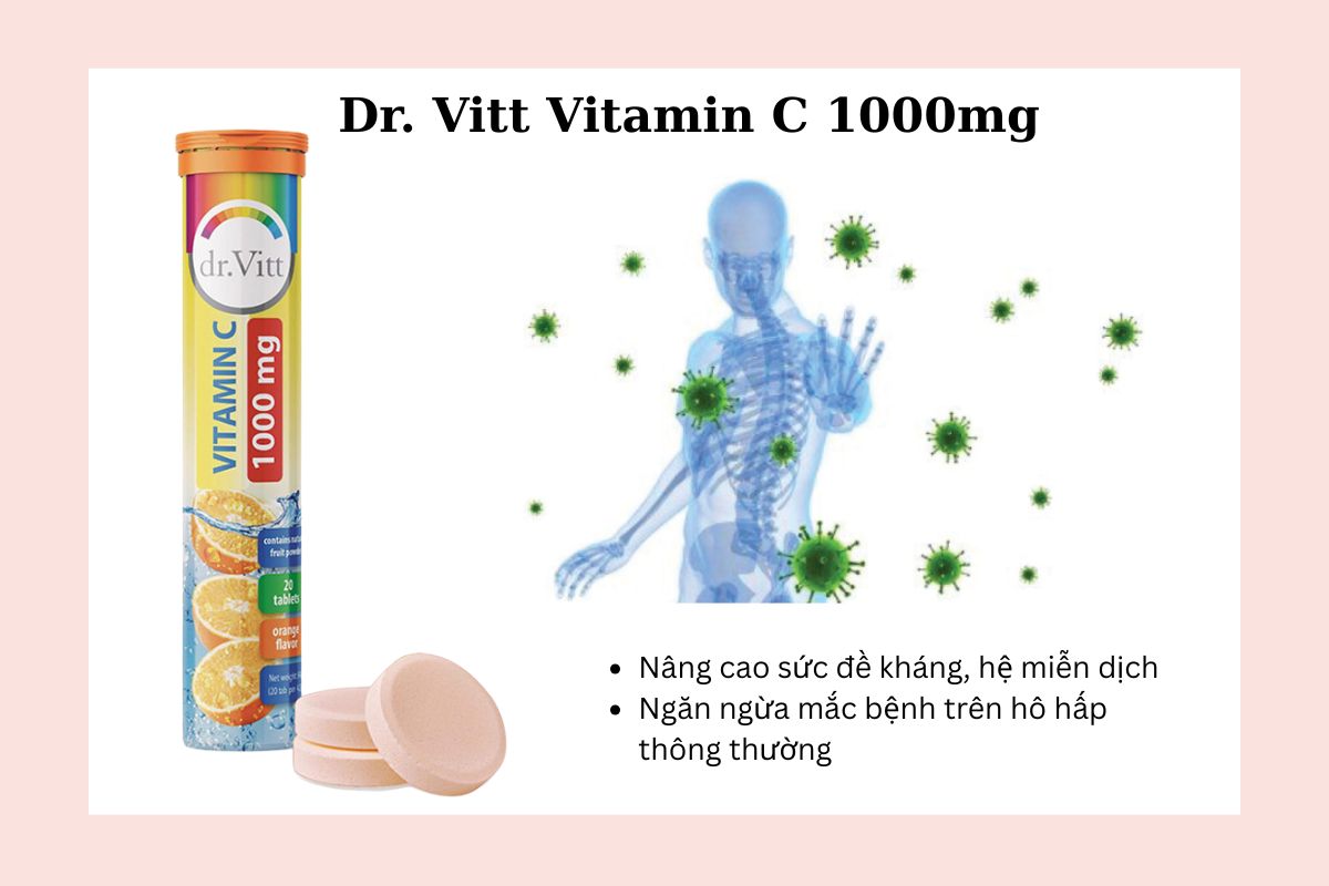 Tác dụng của Dr. Vitt Vitamin C 1000mg