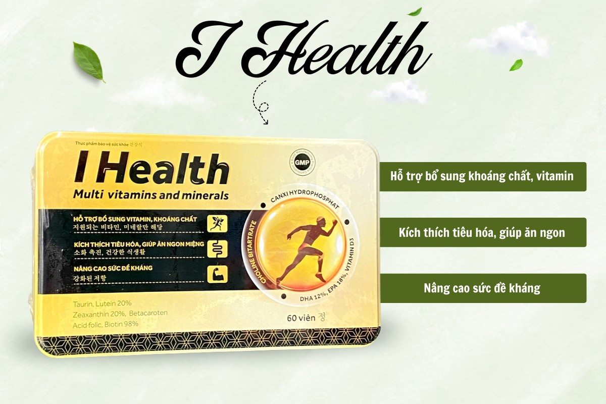 I Health hỗ trợ bổ sung dưỡng chất, nâng cao sức khỏe