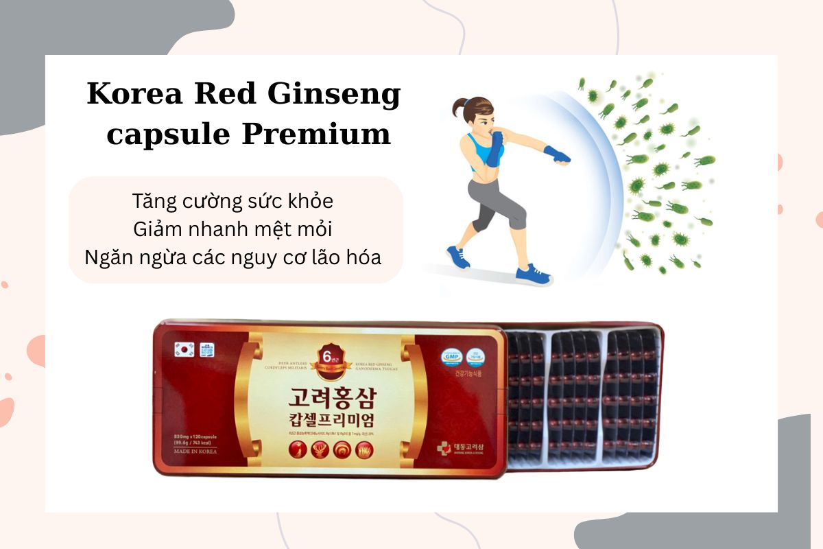 Tác dụng của Korea Red Ginseng capsule Premium