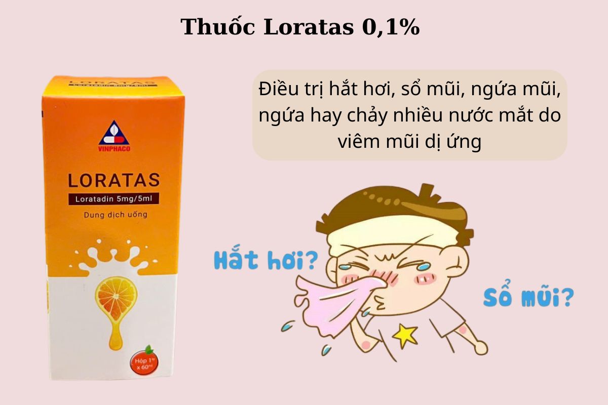 Loratas 0,1% 10 Tác dụng của thuốc Loratas 0,1%