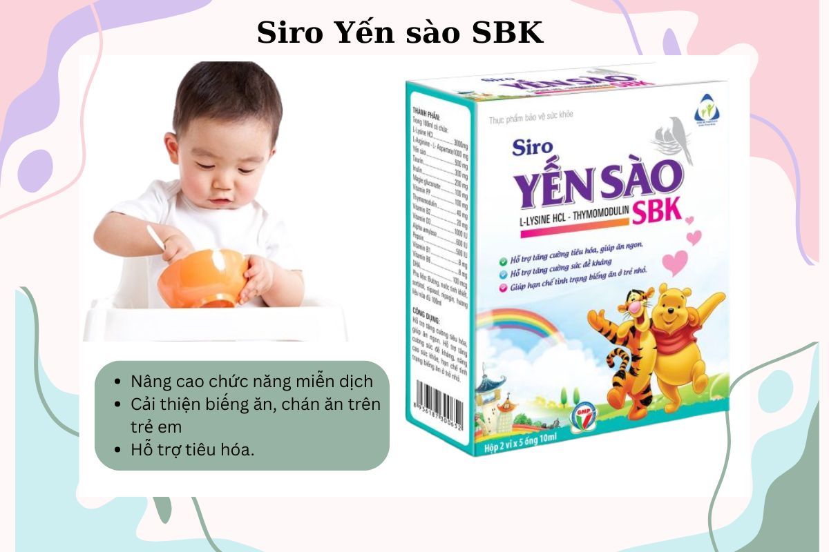 Siro Yến sào SBK 8 Tác dụng của Siro Yến sào SBK