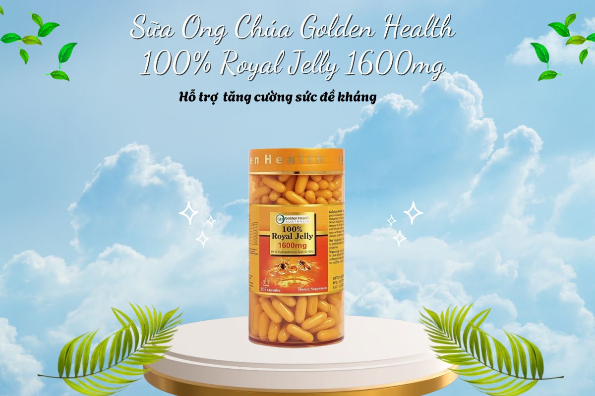 Sữa Ong Chúa Golden Health 100% Royal Jelly 1600mg