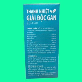 Thanh Nhiệt Giải Độc Gan Euphar 3 Thanh Nhiệt Giải Độc Gan Euphar