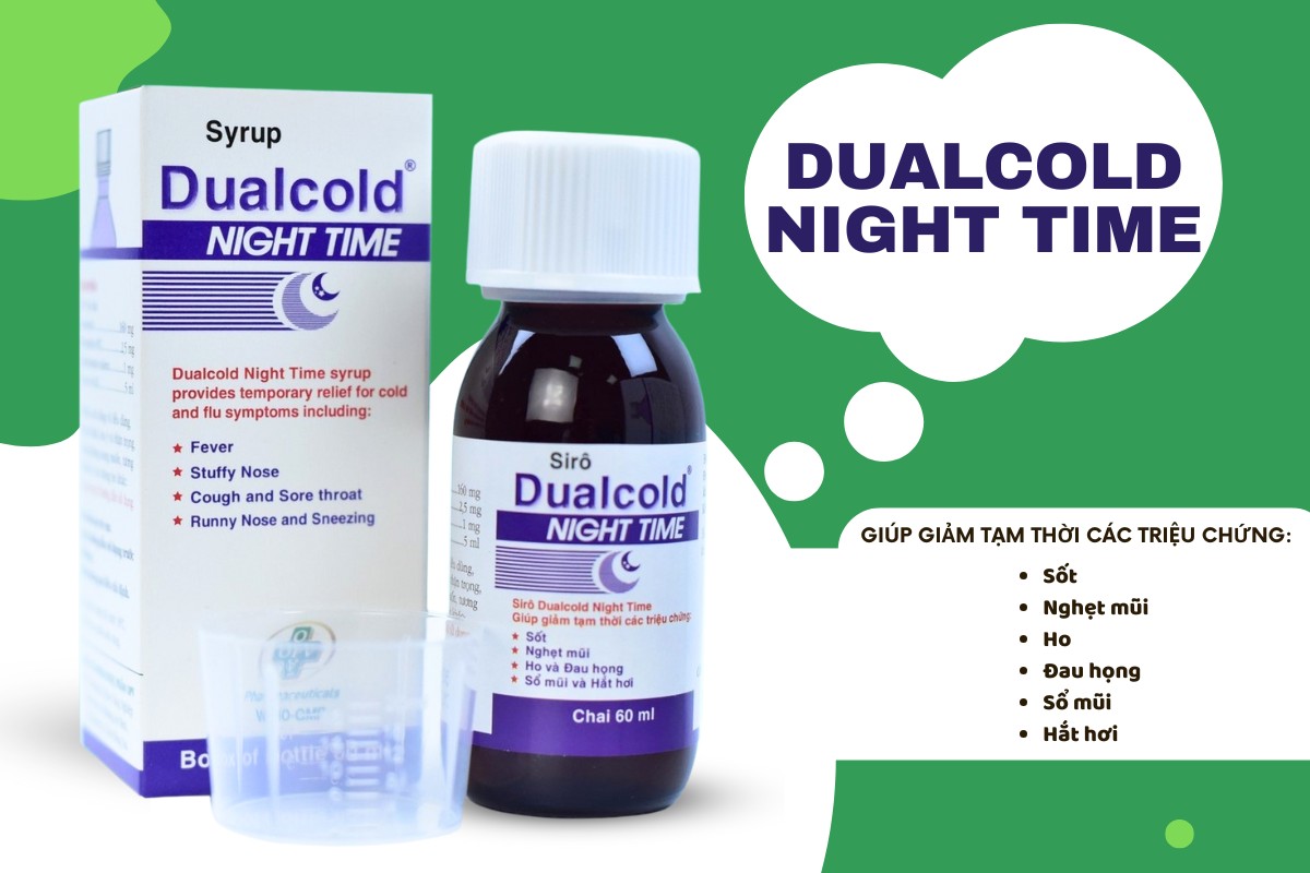 Chỉ định của thuốc Dualcold Night Time