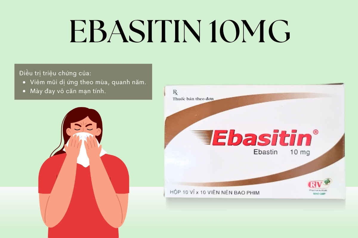 Chỉ định của thuốc Ebasitin 10mg