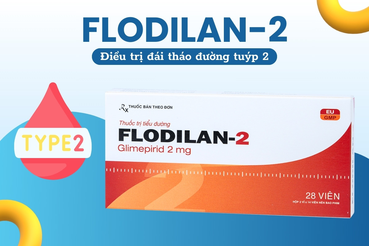 Flodilan-2 11 Thuốc Flodilan-2 điều trị tiểu đường tuýp 2