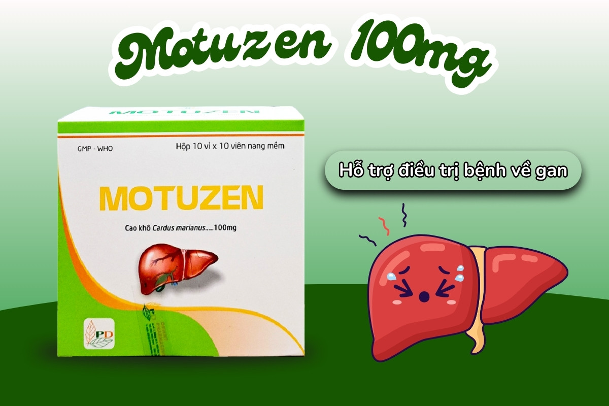 Thuốc Motuzen 100mg hỗ trợ điều trị bệnh về gan
