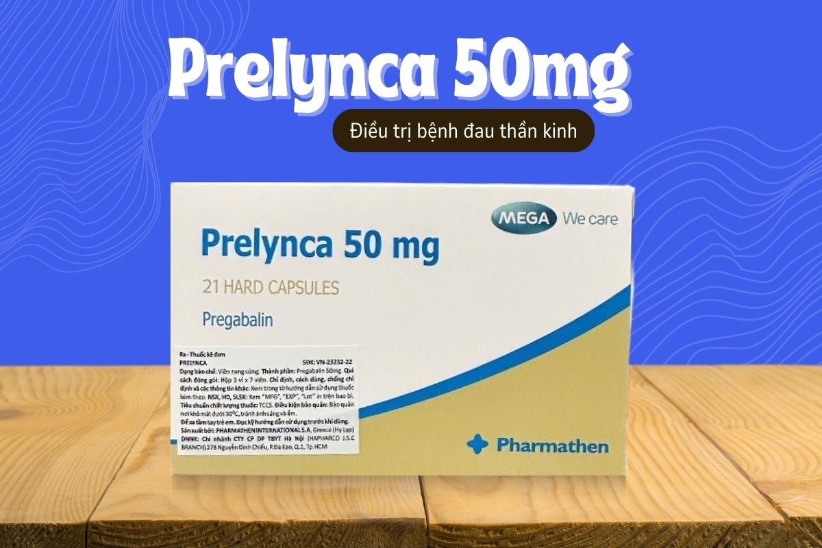 Prelynca 50mg 6 Thuốc Prelynca 50mg điều trị bệnh đau thần kinh