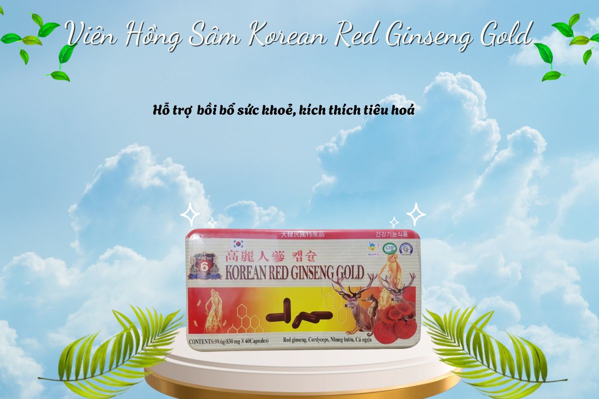 Viên Hồng Sâm Korean Red Ginseng Gold 6 Viên Hồng Sâm Korean Red Ginseng Gold