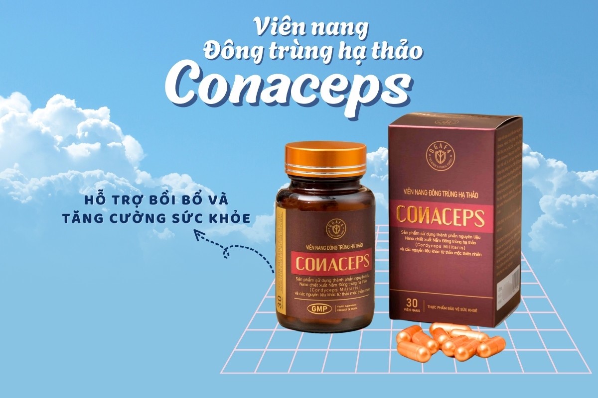 Viên nang Đông trùng hạ thảo Conaceps 11 Viên nang Đông trùng hạ thảo Conaceps hỗ trợ cải thiện sức khỏe và sức đề kháng