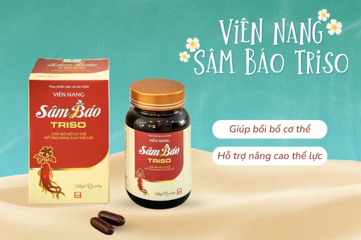 Viên nang Sâm Báo Triso 12 Viên nang Sâm Báo Triso hỗ trợ nâng cao sức khỏe