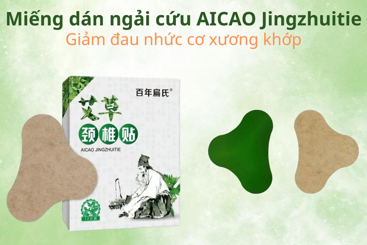 Miếng dán ngải cứu AICAO Jingzhuiitie 8 Miếng dán ngải cứu AICAO Jingzhuiitie giảm đau nhức cơ xương khớp