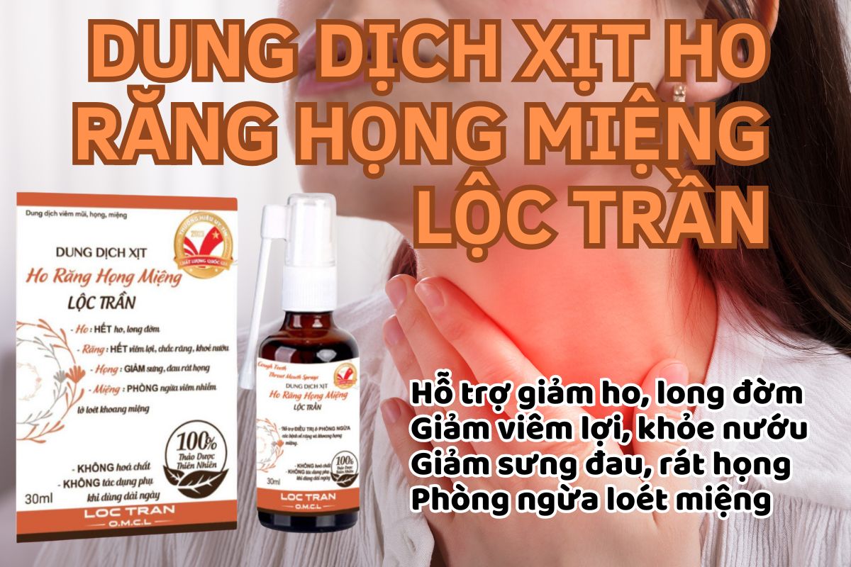 Dung Dịch Xịt Ho Răng Họng Miệng Lộc Trần 14 Dung Dịch Xịt Ho Răng Họng Miệng Lộc Trần