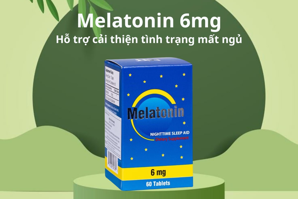 Melatonin 6mg NCB 9 Melatonin 6mg hỗ trợ cải thiện tỉnh trạng mất ngủ