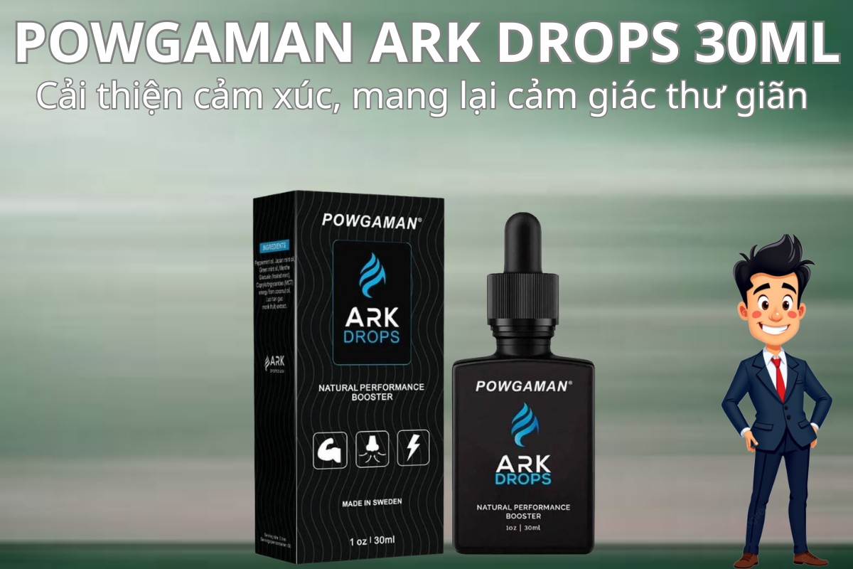 Tinh chất gia tăng cảm xúc Powgaman Ark Drops Chai 30ml mang lại cảm giác thư giãn