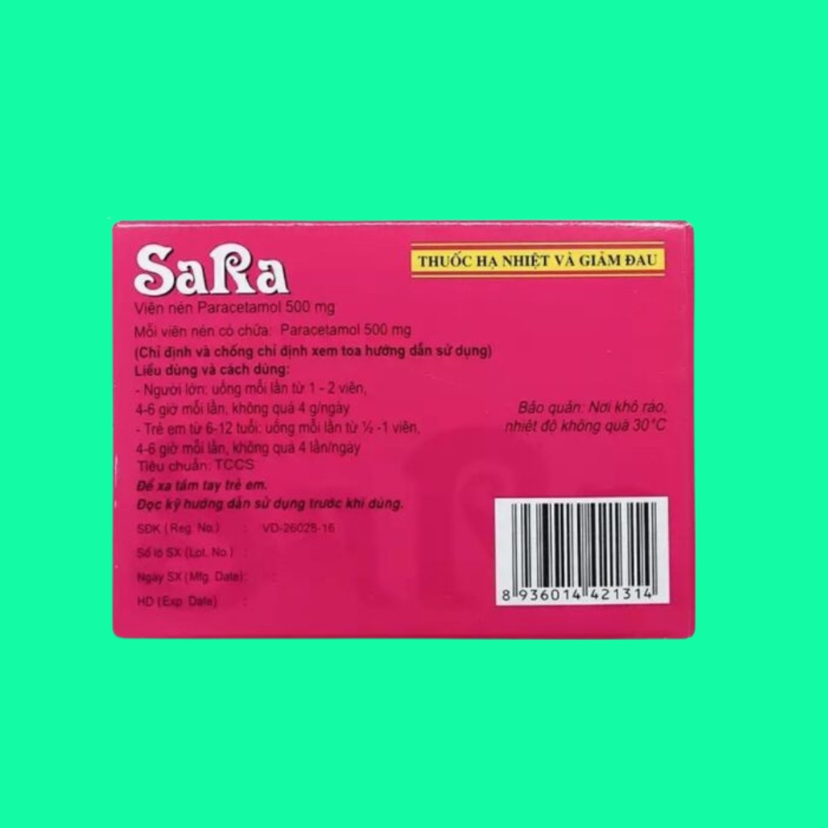 Sara-500mg-6 Sara 500mg Thai Nakorn Patana