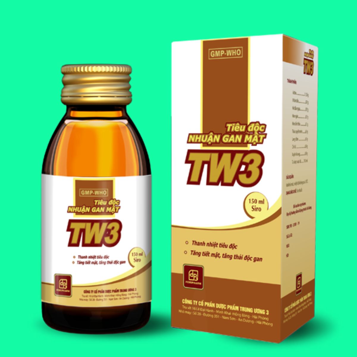 Tiêu độc nhuận gan mật TW3-1 Tiêu độc nhuận gan mật TW3 chai 200ml