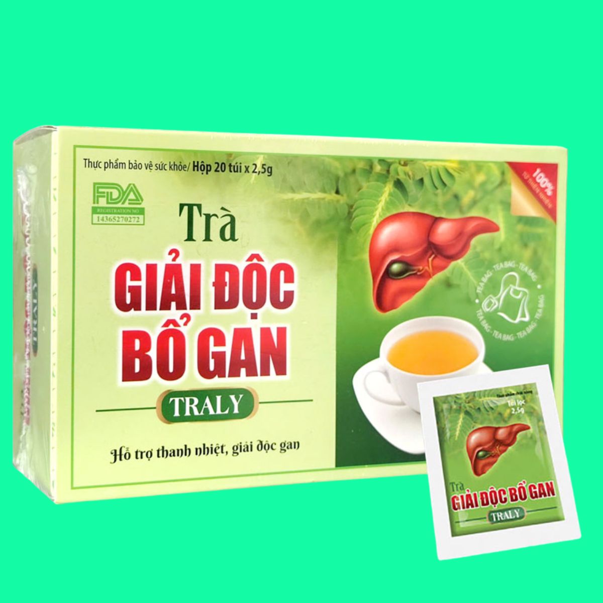 Trà giải độc bổ gan Traly-1 Trà giải độc bổ gan Traly
